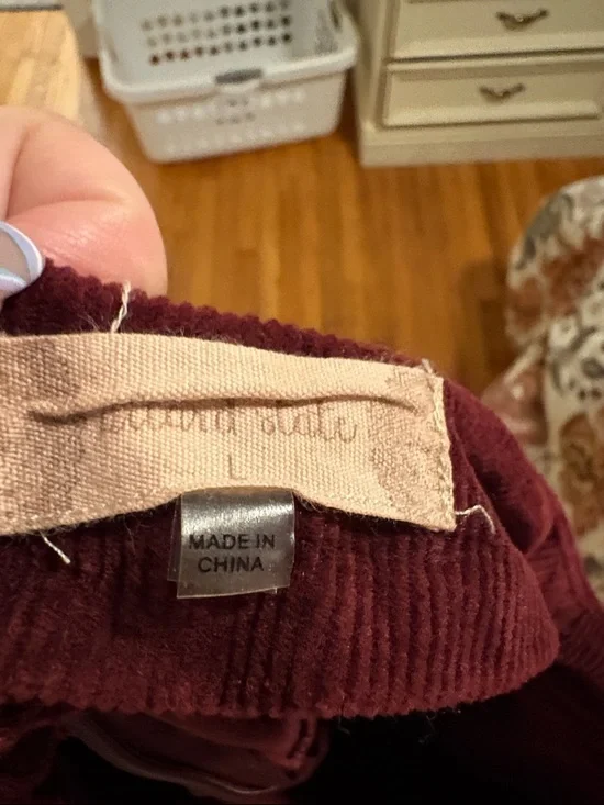 Altar'd State Burgundy Velvet Button-Front Mini Skirt - Picture 2 of 5